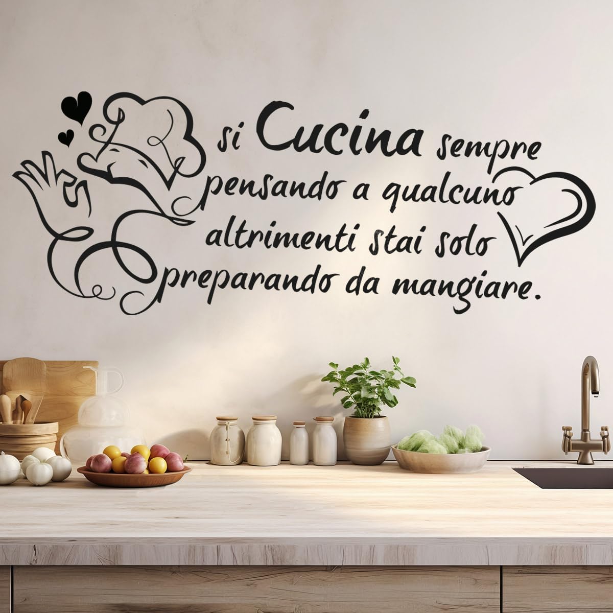 Home Cooking In French - Stiker Dinding Kutipan Cinta Masakannya dari