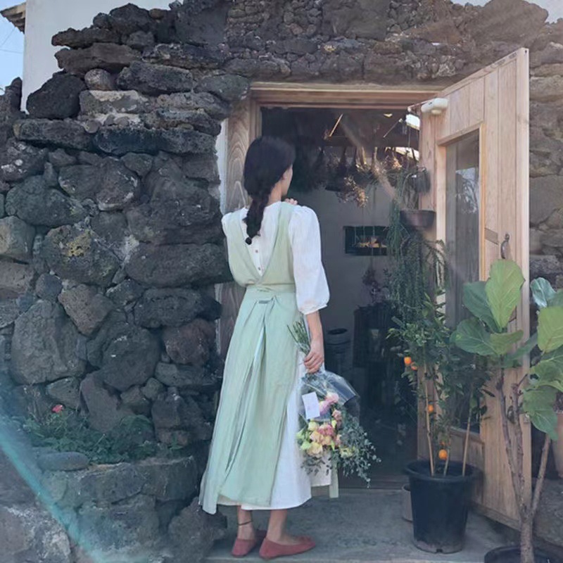 Celemek Katun dan Linen Toko B - Home Cooking In French ulasan dan harga