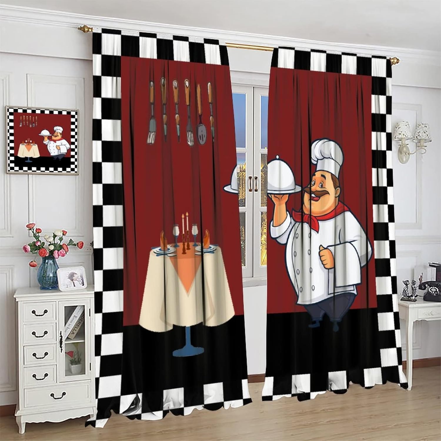 Tirai Dapur Fat Chef, Tirai Je - Home Cooking In French ulasan dan harga
